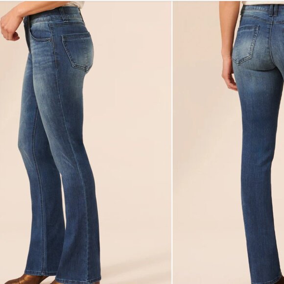 Democracy "Ab" Solution Itty Bitty Bootcut Blue Jeans Size 14 - Picture 1 of 8